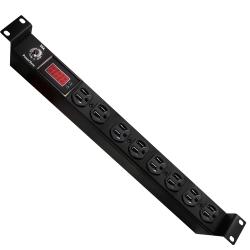 20A數位型1U8座電木插座PDU機架型電源排插3米