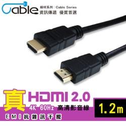 Cable 真HDMI2.0 4K60Hz高清影音線 1.2m(CH2-WD012)