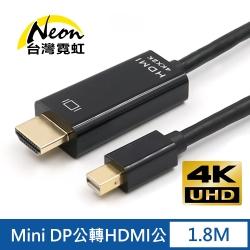 4Kx2K Mini DP公轉HDMI公1.8米轉接線