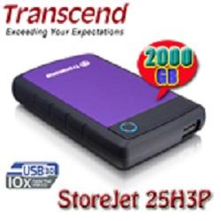 2TB StoreJet 25H3 軍規防震2.5吋USB3.1行動硬碟-紫色