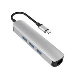 6-in-1 USB-C Hub-銀