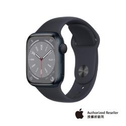 Apple Watch Series 8 GPS版 41mm午夜色鋁金屬錶殼配午夜色運動錶帶