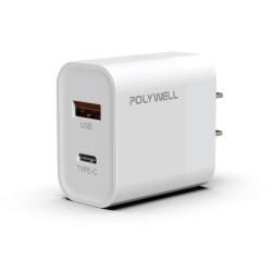 PD雙孔快充頭 20W Type-C+USB-A充電器