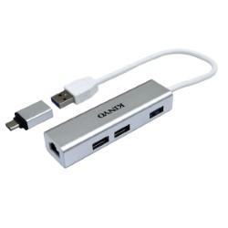 USB3.0+ RJ45鋁合金集線器