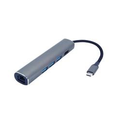五合一多媒體影音 USB-C 3.2轉HDMI+USB3.1 多功能擴充轉接器*缺