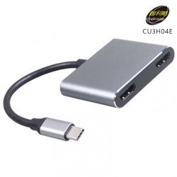 Type-C HDMI 4K2K 2埠 + USB3.0 + PD 轉接器