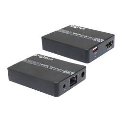 HDMI網路線訊號延長器+紅外線遙控傳輸(直線：50公尺)
