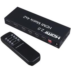 HDMI 4K2K 影音分配器 矩陣式 4進2出