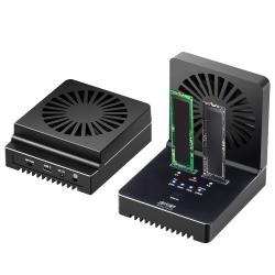 USB3.2 20Gbps M.2雙協議 散熱風扇對拷機