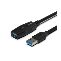 USB3.0 Type-A公對A母 主動式增益延長線 10M