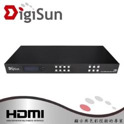 4K HDMI 4螢幕拼接電視牆控制器 + 4x4 矩陣切換器