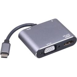 Type-C HDMI(4K2K)30Hz + VGA + USB3.0 + PD
