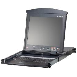 8埠多介面Cat 5雙滑軌LCD KVM多電腦切換器