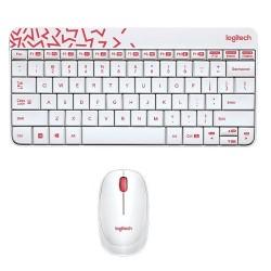 MK240 Nano 無線鍵盤滑鼠組 白色/紅邊
