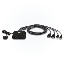 2-Port USB FHD HDMI 帶線式KVM多電腦切換器
