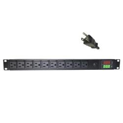 PDU 10孔20安培機架電源排插LED電流電壓錶