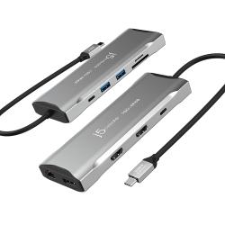 USB-C MST 4K60三螢幕/Gen2高速11合1多功能擴充集線器Hub/SD4.0高速讀卡