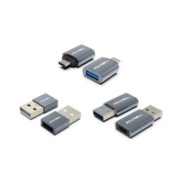 USB3.0 Gen1 A公轉C母 轉接頭/鋁殼/灰色