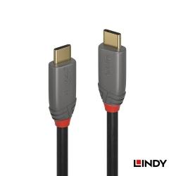 ANTHRA系列 USB 3.2 GEN 2X2 TYPE-C 公 TO 公 傳輸線+PD智能電流晶片, 1M