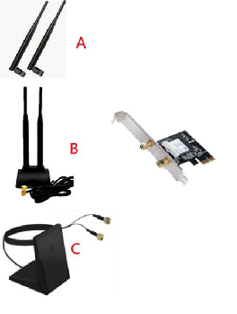 Wi-Fi 6 AX200 套件組 (PC 專用) 含天線.PC轉接卡