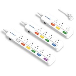 6切6座 一體式電源延長線 9尺
