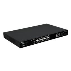 4埠Combo Gigabit + 16埠Gigabit PoE+ L2/L3 Lite加強管理型網路交換器(300W內建式電源)