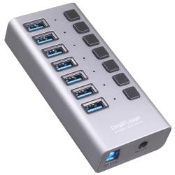 USB3.1 Gen1 7埠 HUB 鋁合金 獨立開關