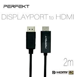 DisplayPort 1.2(公)轉HDMI(公)多螢幕影音訊號轉接器 2M