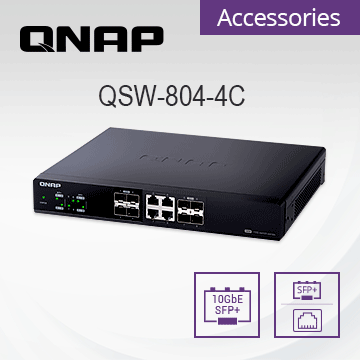 QSW-804-4C 8埠 10GbE 非網管型交換器
